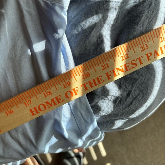 croft barrow Easy Care 100% Cotton Baby Blue Dress Shirt Short Sleeve Sz M 15-16 - Picture 8 of 14